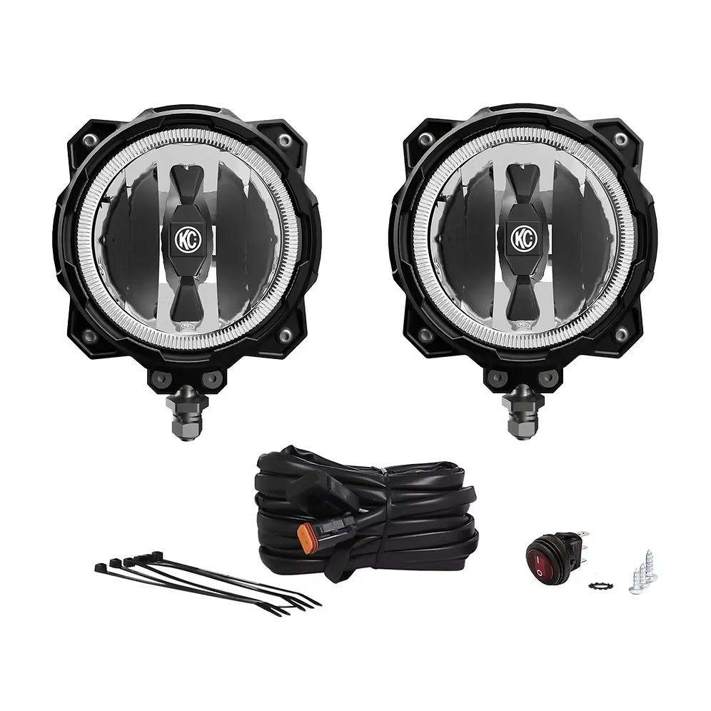 KC HiLiTES Gravity Pro6 6” LED Driving Beam Lights – Premium Off-Road Driving Light Kit