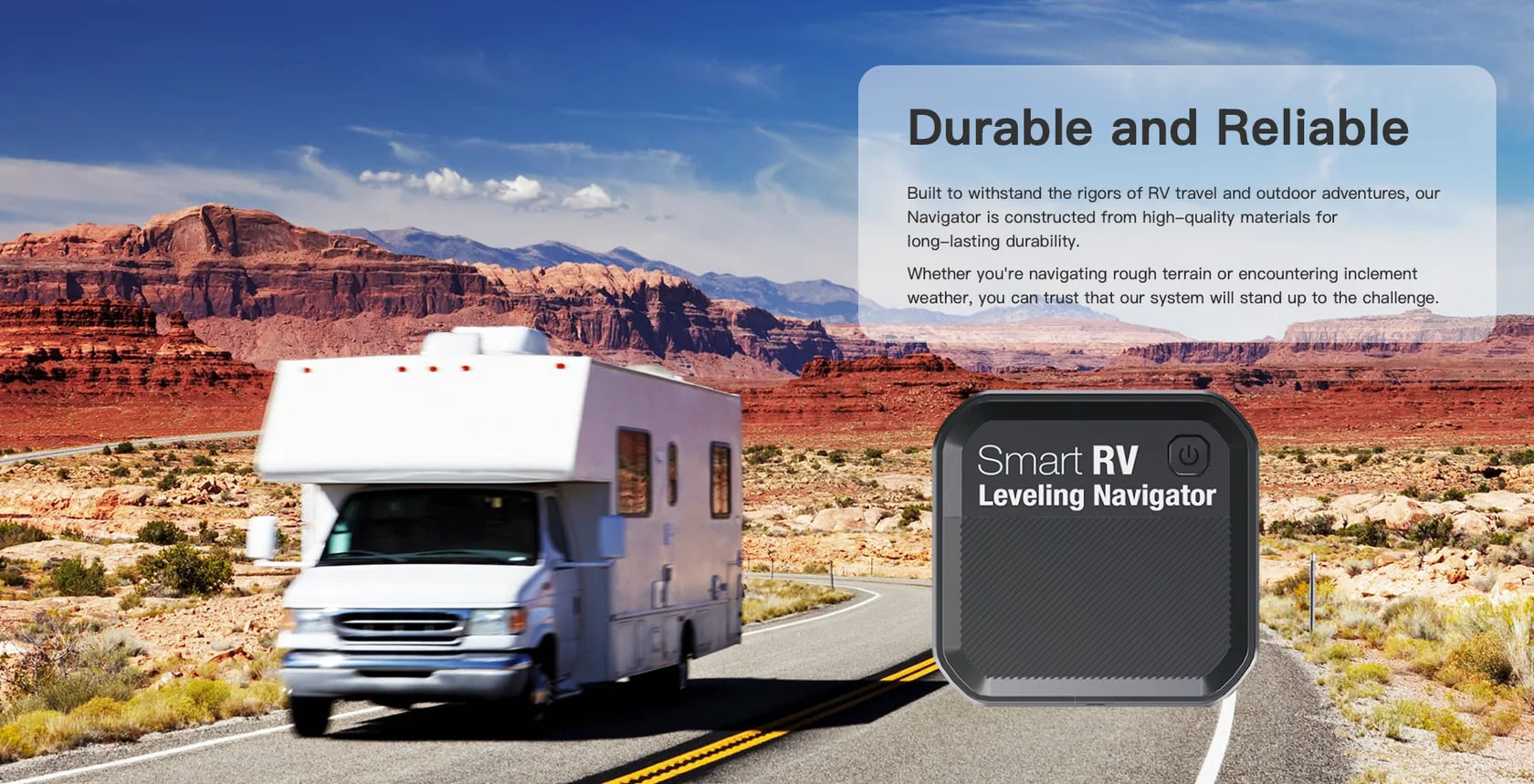 Smart RV Leveling Navigator | Wireless Bluetooth Caravan Leveler