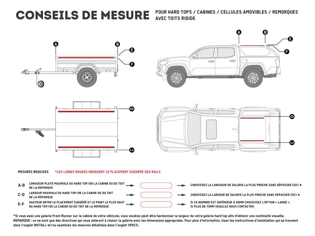 Front Runner Truck Canopy or Trailer with OEM Track Slimline II Rack Kit / 1165mm(W) X 1358mm(L)